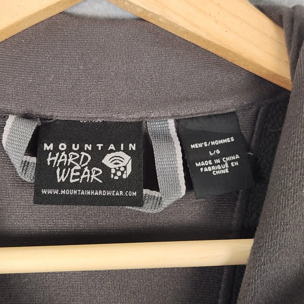 Mountain Hardwear Jacket Mens Large Gray Fairing Soft Shell Wind Resistant